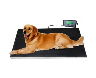 Multifunctional Pet Weight Scale for Large Dogs, Temp-Glass Big Dog Scale  Hold 220lbs Animals with A Mat, ±10 Grams Accuracy, for Home and Vet Clinic