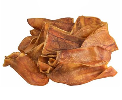 are pig ears better for a soft coated wheaten terrier than rawhide ears