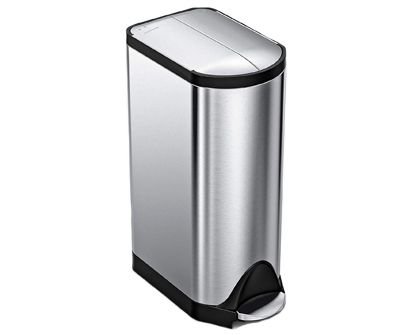 hOmeLabs 13 Gallon Automatic Trash Can for Kitchen - Stainless Steel Garbage  Can with No Touch Motion Sensor Butterfly Lid and I