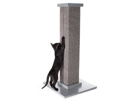21.6 Cat Scratcher Sisal Cat Post for Indoor Cats Kitten Scratch Post Tower with Perch & Toy Balls Small Cats Claw Scratcher with Plush for Climb Play Rest rabbitgoo Cat Scratching Post 