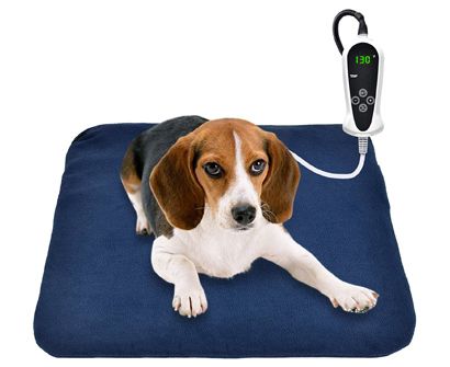 per Pet Self Heating Pad with Washable Faux Lamb Hair Cover Warming Mat Heated Blanket for Dog Cat Small Animals-S